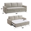 ACME Leira Linen Fabric Upholstered Sofa with Sleeper in Beige