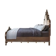 ACME Devany Wood & Fabric Upholstered Queen Bed in Cream and Cherry