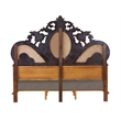 ACME Devany Wood & Fabric Upholstered Queen Bed in Cream and Cherry