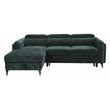 ACME Zadok Chenille Adjustable Headrest Sectional Sofa in Green