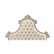 ACME Lucienne Velvet Upholstered Eastern King Bed with LED in Beige