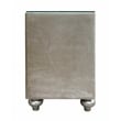 ACME Lucienne 2-Drawer Velvet Upholstered and Wood Nightstand in Beige
