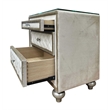 ACME Lucienne 2-Drawer Velvet Upholstered and Wood Nightstand in Beige