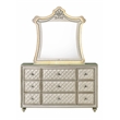 ACME Lucienne 9-Drawer Velvet Upholstered and Wood Dresser in Beige