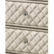 ACME Lucienne 5-Drawer Velvet Upholstered and Wood Chest in Beige