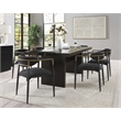ACME Jaramillo Wood & Fabric Upholstered Side Chair in Black (Set of 2)