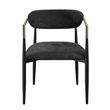 ACME Jaramillo Wood & Fabric Upholstered Side Chair in Black (Set of 2)