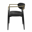 ACME Jaramillo Wood & Fabric Upholstered Side Chair in Black (Set of 2)