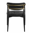 ACME Jaramillo Wood & Fabric Upholstered Side Chair in Black (Set of 2)