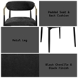 ACME Jaramillo Wood & Fabric Upholstered Side Chair in Black (Set of 2)