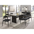ACME Jaramillo Wood & Fabric Upholstered Side Chair in Black (Set of 2)