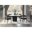 ACME Jaramillo Wood & Fabric Upholstered Side Chair in Black (Set of 2)