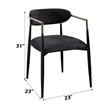 ACME Jaramillo Wood & Fabric Upholstered Side Chair in Black (Set of 2)