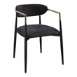 ACME Jaramillo Wood & Fabric Upholstered Side Chair in Black (Set of 2)