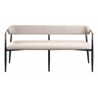 ACME Jaramillo Wood & Fabric Upholstered Bench in Beige and Black