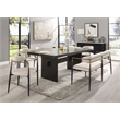 ACME Jaramillo Wood & Fabric Upholstered Bench in Beige and Black