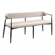 ACME Jaramillo Wood & Fabric Upholstered Bench in Beige and Black