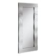 ACME Dominic Wood and Glass Accent Mirror with Wavy Lines in Mirrored
