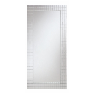 ACME Dominic Wood and Glass Rectangular Accent Mirror in Mirrored
