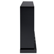 ACME Drisana Wood and Tempered Glass Rectangular Fireplace in Black Mirrored