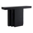 ACME Drisana Wood and Tempered Glass Rectangular Console Table in Black Mirrored