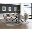 ACME Lawton Contemporary Wood & Metal Rectangular Dining Table in Natural/Black