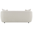 ACME Etienne Wood & Linen Fabric Upholstered Sofa with 3 Pillows in Beige