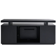 ACME Drisana Wood & Tempered Glass 2-Door Rectangular TV Stand in Black Mirrored