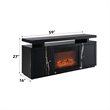 ACME Drisana Wood & Tempered Glass 2-Door Rectangular TV Stand in Black Mirrored