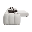 ACME Manilla Fabric Upholstered Sectional Sofa with 8 Pillows in Ivory White