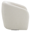 ACME Etienne Contemporary Wood & Linen Fabric Upholstered Swivel Chair in Beige