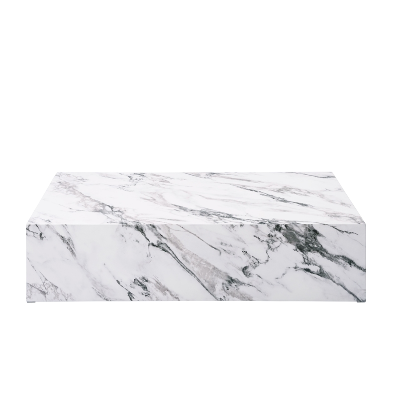 ACME Fritzy Wood/ECC Rectangular Coffee Table in White Engineered Stone