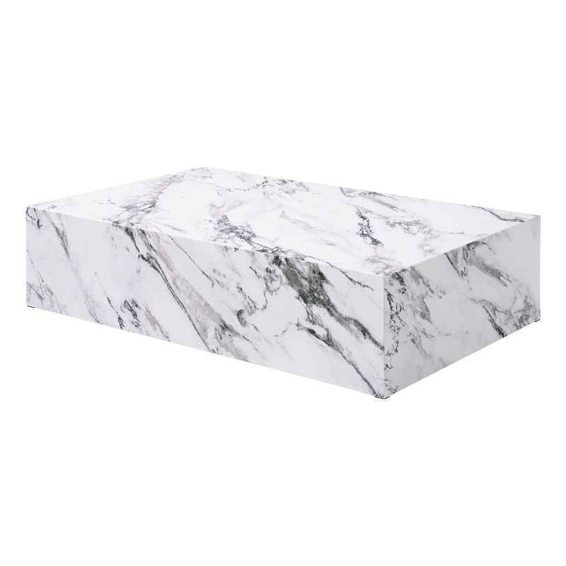 ACME Fritzy Wood/ECC Rectangular Coffee Table in White Engineered Stone