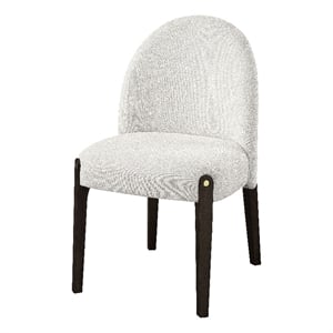 ACME Clayten Wood & Fabric Upholstered Side Chair in Beige & Espresso (Set of 2)