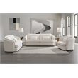 ACME Mariko Wood & Linen Fabric Upholstered Chair with Pillow in Beige