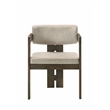 ACME Destin Polished Microfiber/Wood Side Chair in Light Gray & Walnut