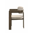 ACME Destin Polished Microfiber/Wood Side Chair in Light Gray & Walnut