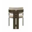 ACME Destin Polished Microfiber/Wood Side Chair in Light Gray & Walnut