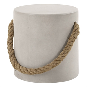 acme gene environmental friendly cement concrete accent table in natural gray