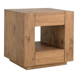 ACME Harlan Contemporary Wood 2-Drawer Square End Table in Oak