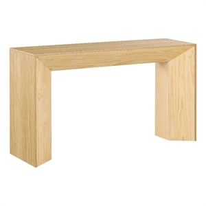 acme harold contemporary wood rectangular sofa table in natural oak