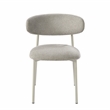ACME Ingram Metal & Fabric Upholstered Side Chair in Light Gray (Set of 2)