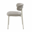 ACME Ingram Metal & Fabric Upholstered Side Chair in Light Gray (Set of 2)