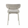 ACME Ingram Metal & Fabric Upholstered Side Chair in Light Gray (Set of 2)