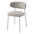 ACME Ingram Metal & Fabric Upholstered Side Chair in Light Gray (Set of 2)