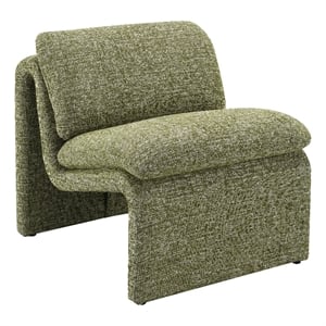 ACME Jaeda Wood & Boucle Fabric Upholstered Accent Chair in Green