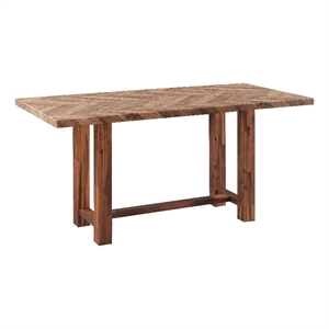 ACME Gilsea Acacia Wood Rectangular Counter Height Table in Brown