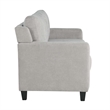 ACME Horatio Transitional Wood and Chenille Fabric Upholstered Loveseat in Taupe