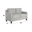 ACME Horatio Transitional Wood and Chenille Fabric Upholstered Loveseat in Taupe