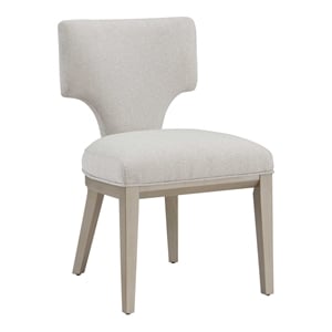 ACME Kasa Wood/Fabric Side Chair in Light Gray & Champagne (Set of 2)